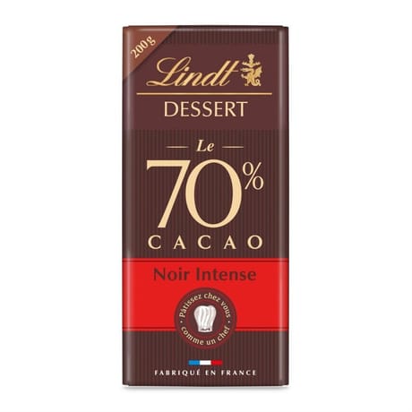 Lindt dessert le 70% cacao noir intense 200g