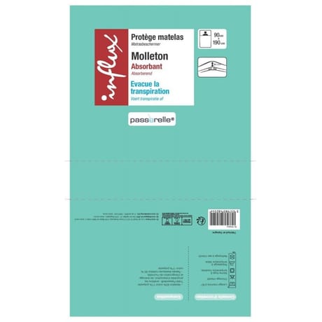 Influx protège-matelas 90x190cm molleton absorbant