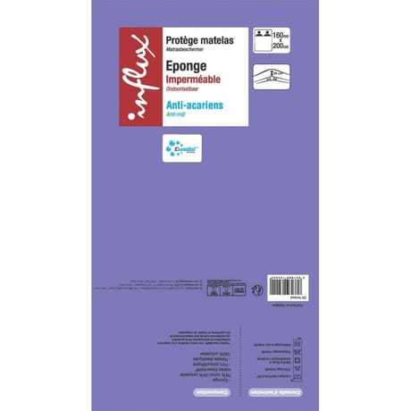 Influx protège-matelas éponge imperméable 160x200cm