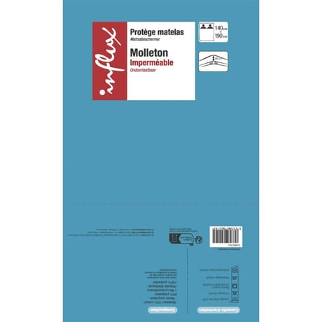 Influx protège-matelas 140x190cm molleton imperméable corecyl