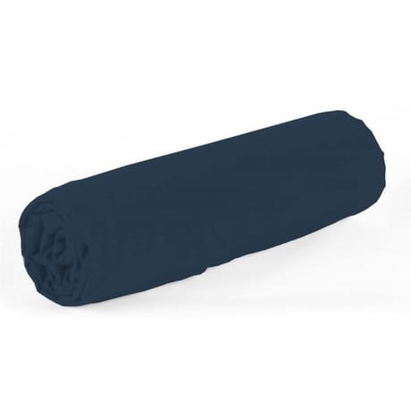 Drap housse 140x190 uni bleu 57 fils