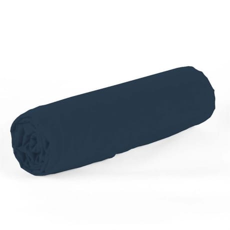 Drap housse 2x80x200 "uni 57 fils bleu"