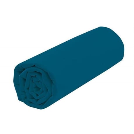Drap housse 140x190 "uni 57 fils canard"