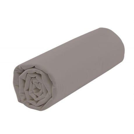 Drap housse 140x190 uni taupe 57 fils
