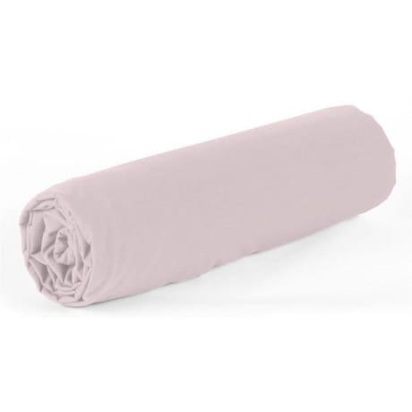 Drap housse 160x200 uni rose clair 57 fils