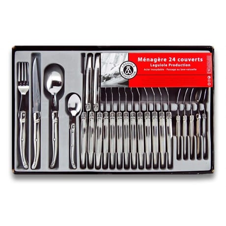Ménagère 24 pièces ''Laguiole'' metal classic