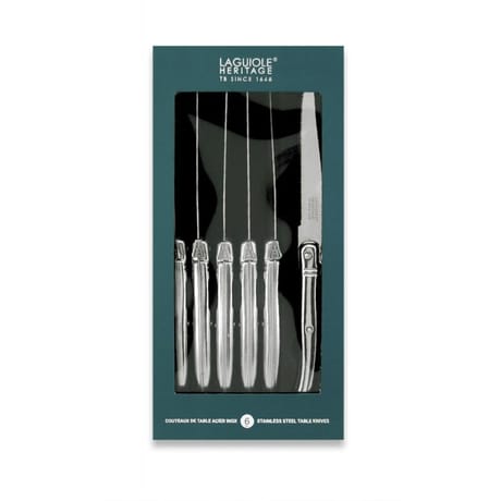 Coffret 6 couteaux laguiole metal inox
