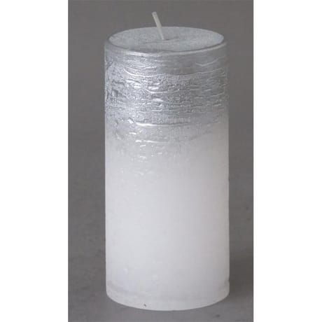Bougie cylindrique "foggy" 120/58 mm argent