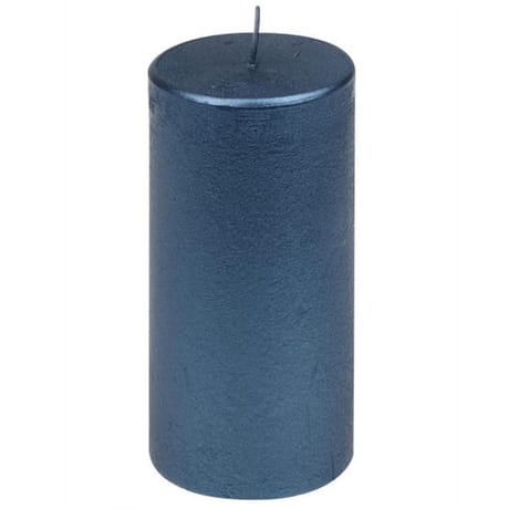 Bougie cylindrique rustic-glanz 120/58mm bleu nuit