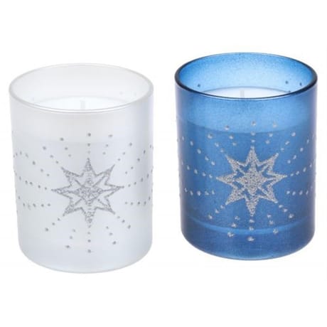 Bougie en verre dara 79/65 blanc