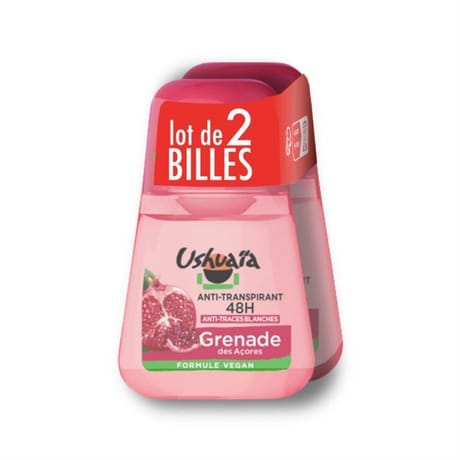 Ushuaia déodorant femme bille grenade 2x50ml