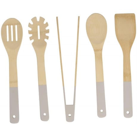 Ustensiles de cuisine bambou x5