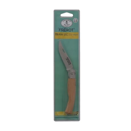 Couteau le poche frerot hetre sur carte blister