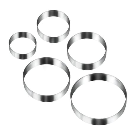 5 emporte pièces inox ronds