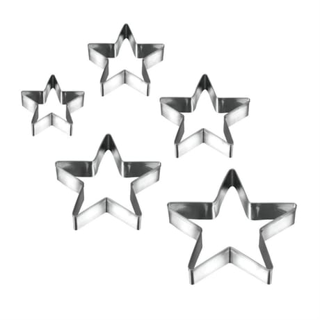5 emporte pièces inox étoile