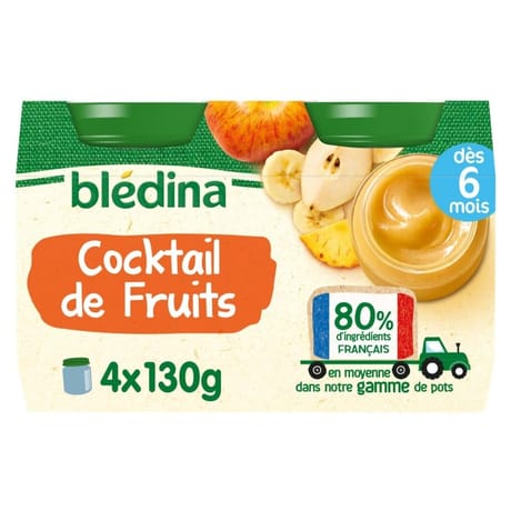 Bledina pots cocktail de fruits 4x130g