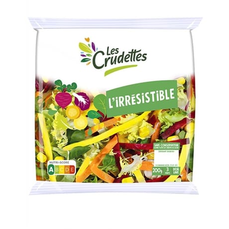 Les crudettes salade l'irrésistible sachet 200g