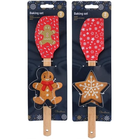Set de pâtisserie spatule + emporte pièces noël