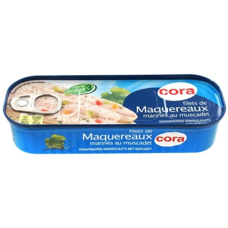 Cora filets de maquereaux marinés au muscadet 176g