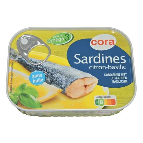 Cora sardines citron basilic 135g