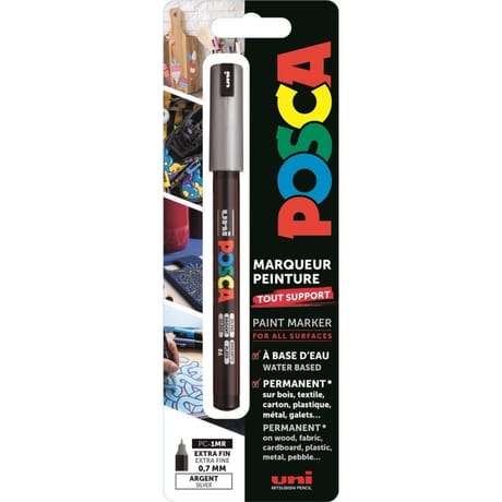 Posca  pointe extra fine argent