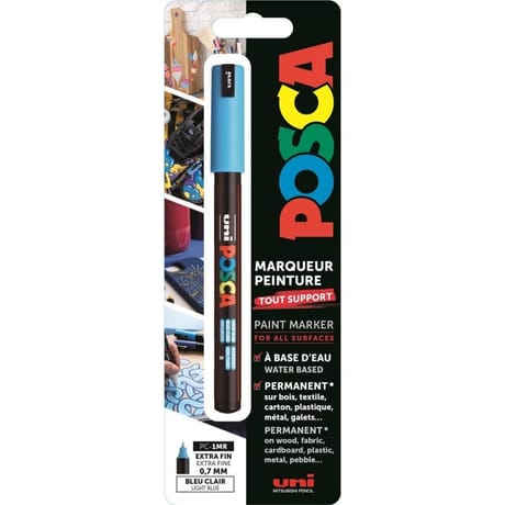 Posca marqueur pointe extra fine bleu clair