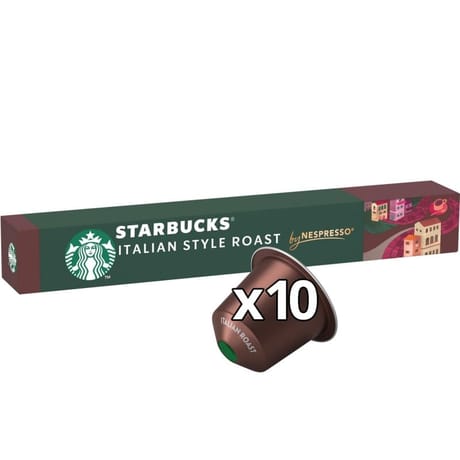 Starbucks by nespresso café capsules italian roast 10 capsules 56g