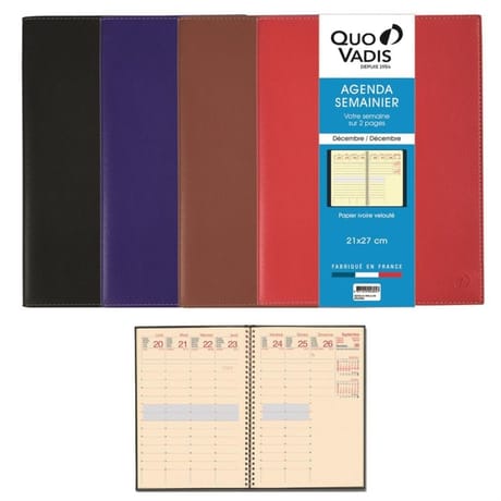 Quo vadis agenda reliure 21x27 cm prestige s arizona