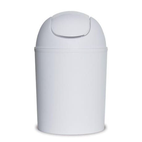 Poubelle swing plastique blanc 5 litre