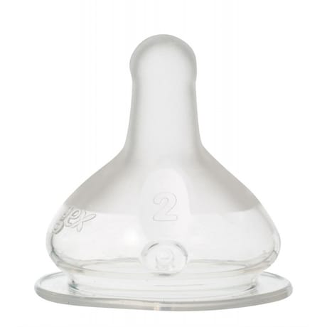 2 tétines silicone base large 3 vitesses 0-6 mois lait infantile Tigex