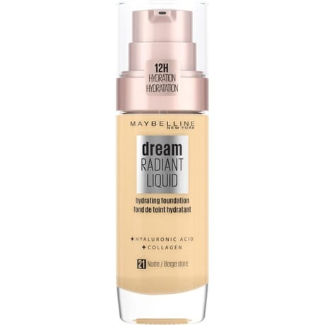 Gemey maybelline dream radiant liquid fond de teint 21 nude beige doré