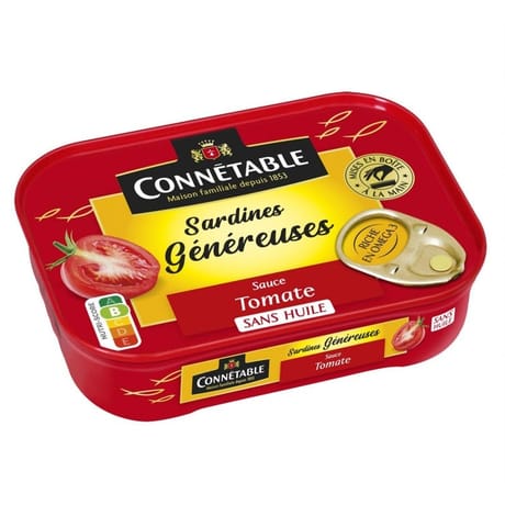 Connétable sardines généreuses à la tomate 140g