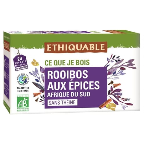 Ethiquable rooibos aux épices afrique du sud bio 40g