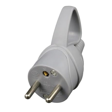Prodelect fiche male anneau 16A+T gris