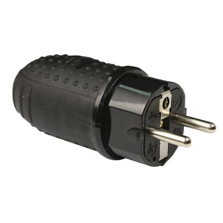 Prodelect fiche male caoutchouc 16A+T
