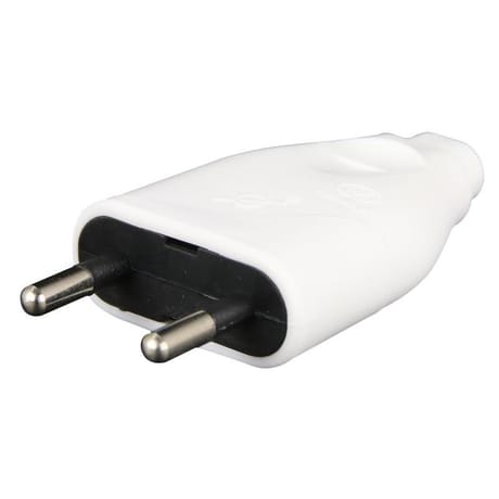 Prodelect fiche male 6a sortie droite blanc
