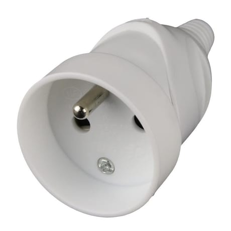 Prodelect fiche femelle droite 16a + t blanc