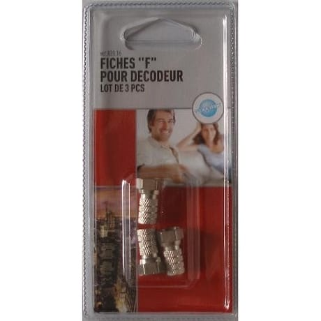 Prodelect lot de 3 fiches pour decodeur