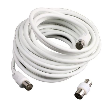 Prodelect prolongateur tv 5m + adaptateur blanc