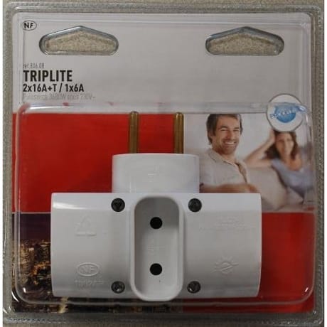Prodelect triplit 2x16a +1x6a blanc