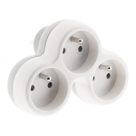 Zenitech triplite 3x16a façade blanc/gris