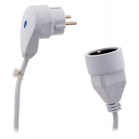Zenitech prolongateur 16a parafoudre 3g1 1.90 blanc