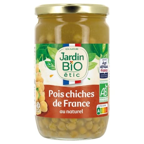 Jardin bio étic pois chiches au naturel 660g