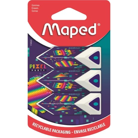 Maped gomme pixel party pyramide x3 blister