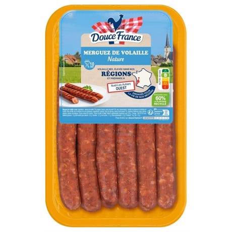 Père Dodu merguez volaille x6 300g