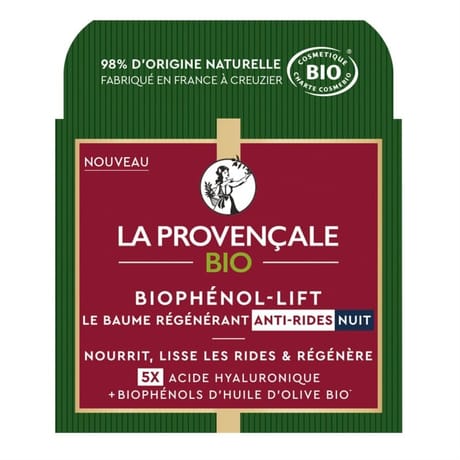 La provencale bio biophénol-lift le baume régénérant anti-rides nuit 50ml