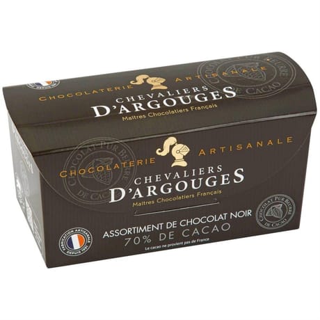 Chevaliers d'argouges assortiment chocolats noir 70% 185g