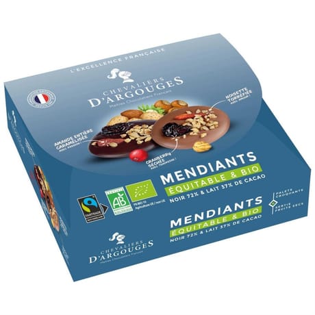 Chevaliers d'argouges mendiants noir bio etui 135g