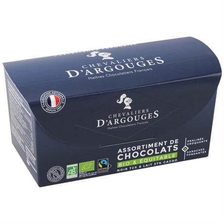 Les chevaliers d'argouges assortiment chocolat ballotin bio 184g