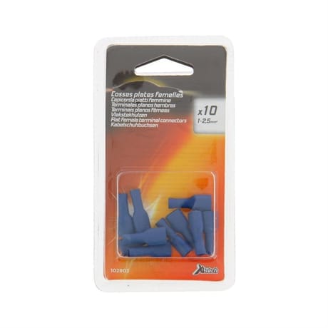 XLTECH 10 cosses plate/femelle/gaine bleue 20g